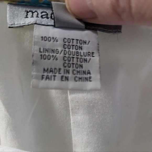 Mac & Jac Paisley cream coloured skirt with green sequins and jewels size 8 - Picture 5 of 7